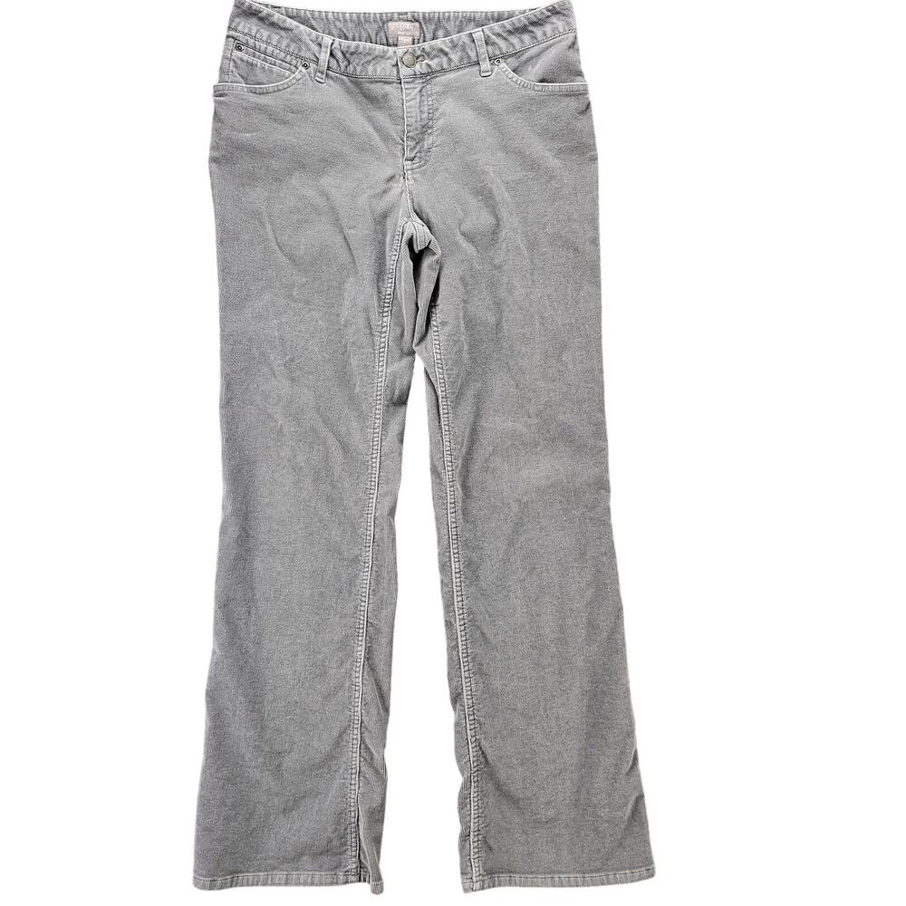 J Jill Corduroy Pants Size 8 Womens Bootcut Stretch Grey 5-Pocket 31x31 Mid Rise